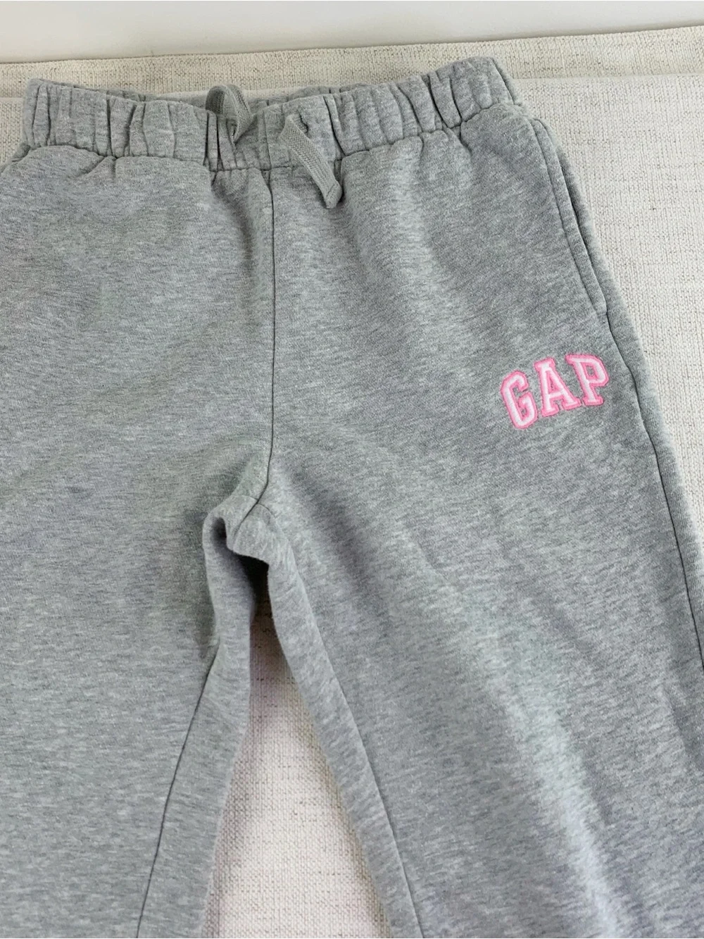 GAP girl's Sweat Joggers sweatpants with Pink Logo size M